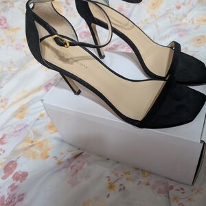 Stuart Weitzman Black Suede Heels
